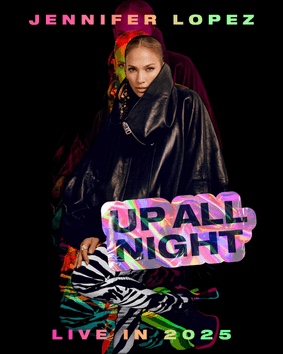 Jennifer Lopez — Up All Night, Live in 2025 tour poster